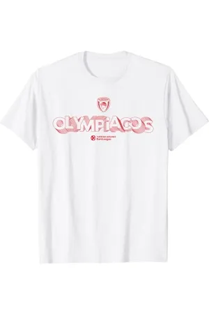 Euroleague Olympiacos Collezione Rosso Logo Maglietta