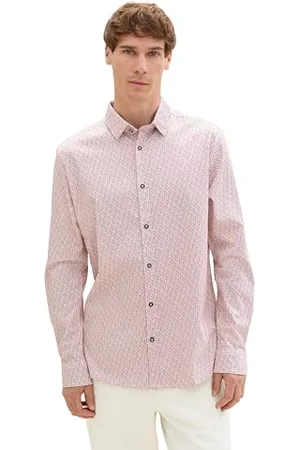 TOM TAILOR 1042515 Camicia, 35802-Red Squared Design, XXXL Uomo