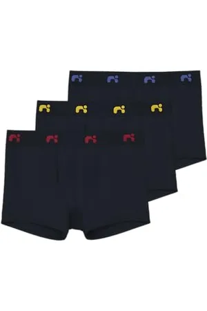 NAME IT Boxer da bambino basic, confezione da 3, neri, 146/152