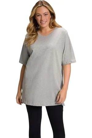 Ulla Popken Maglietta Basic, Girocollo Polo Donna, , 48-50