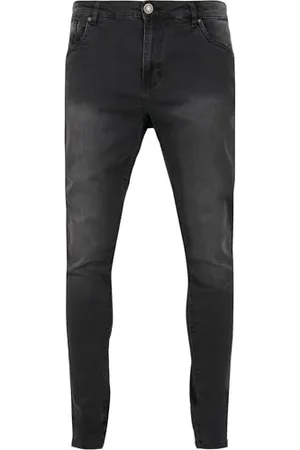 Urban classics Slim Fit Jeans, Pantaloni, Uomo, (Real Black Washed 02296), 28W / 32L