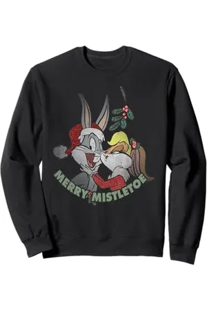 LOONEY TUNES Warner Bros Xmas Bugs Lola Bunny Vischio Festa di Natale Felpa