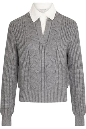 Morgan 242-mgrey Pullover, , S Donna