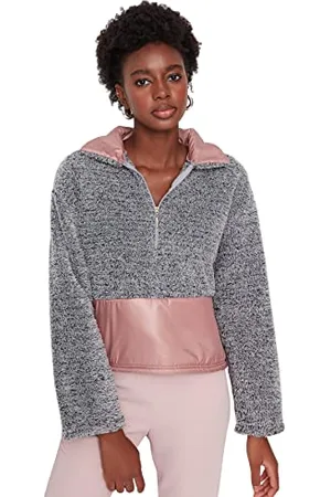 Trendyol Shirt Collar Striped Regular Sweatshirt Maglia di Tuta, , L da Donna