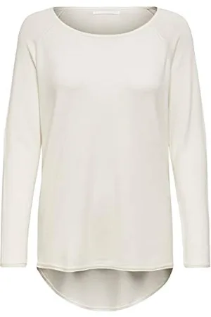ONLY Onlmila Lacy L/S Long Pullover Knt Noos Felpa, Bianco , 3XL Donna