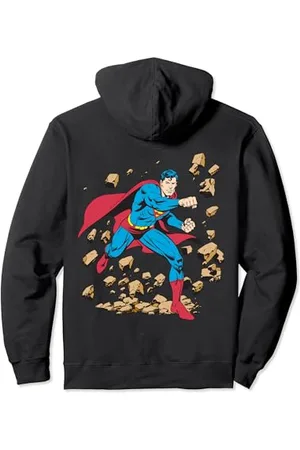 DC Comics Originals DC Superman Carattere Classico Smash Felpa con Cappuccio