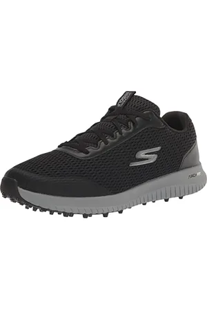 Skechers Max 2 Arch Fit - Scarpe da golf impermeabili da uomo senza punte, nero/grigio, 10.5 Wide