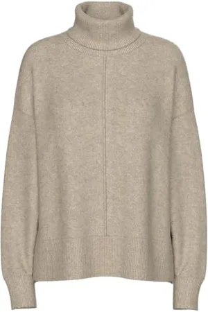Pieces® Pcmalou LS Rollneck Knit Noos BC Maglione Lavorato a Maglia, Grigio Tortora, XS Donna