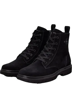 Calvin Klein Eva Boot Mid Laceup Iconic Dress YM0YM01070, Stivali Uomo, Nero (Triple Black), 42 EU