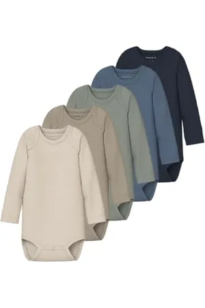 NAME IT Baby Nbnbody 5P LS Solid Rib, , Numeric_92 Unisex-Adulto