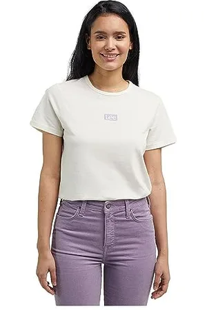 Lee Regular Tee T-Shirt, Beige, XS Donna
