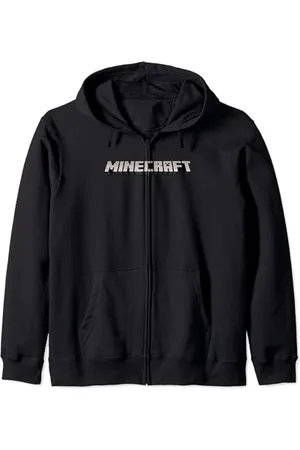 Minecraft Logo White Felpa con Cappuccio