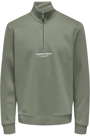 Onscurated Reg Half Zip Sweat Maglia di Tuta, Castor Gray, M Uomo