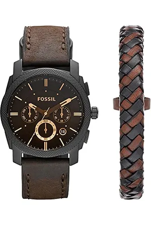 Fossil Machine orologio per uomo, movimento cronografo, con bracciale in acciaio inossiperbile o cinturino in pelle, 42 mm