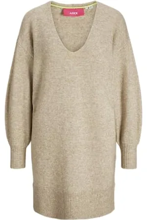 JJXX Jxeffie-Abito con Scollo a V Lavorato a Magli, , M Donna