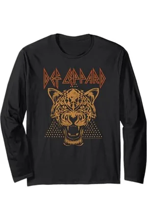 Def Leppard Tiger Heavy Metal Band by Rock Off Maglia a Manica