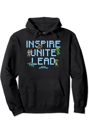 Minecraft Legends Inspire Unite Lead Quote Felpa con Cappuccio