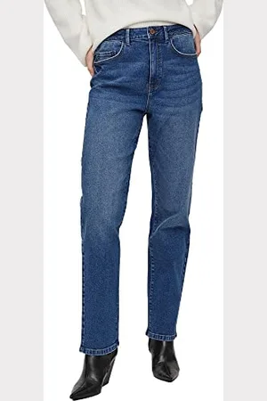 VILA Viagnes Jo MBD HW Straight Jeans/su-Noos, , 36W x 30L Donna