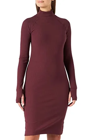G-Star Donna Rib Slim Dress, (vineyard wine D22274-D107-D303), S
