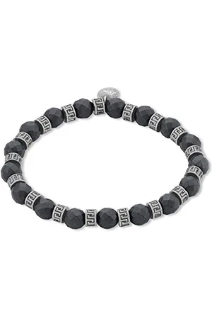 QS by s.Oliver FINENECKLACEBRACELETANKLET - Gioiello da polso, con Ematite, acciaio inossidabile, 20 centimeters 0.8 centimeters null null
