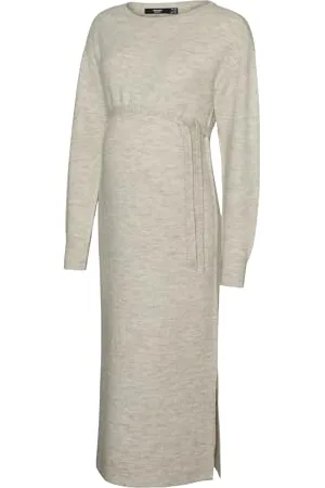 VERO MODA Maternity Vmmlefile LS Boatneck Calf Dress Noos Abito Lavorato a Magli, , L Donna