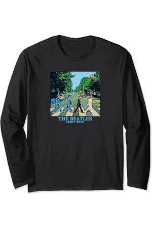 The Beatles T-shirt a maniche lunghe con i Beatles on the Abbey Road Maglia a Manica