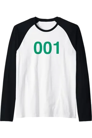 Squid Game Uomo Player 001 Costume Maglia con Maniche Raglan