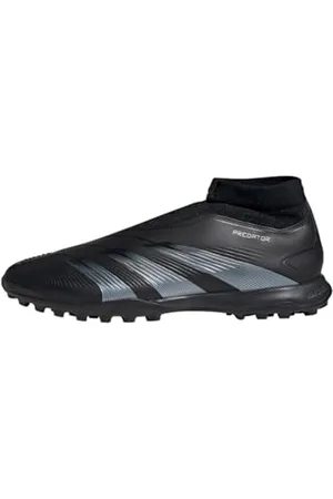 adidas Predator 24 League Laceless Turf Boots, Scarpe da Calcio Unisex-Adulto, Core Black/Carbon/Core Black, 42 EU