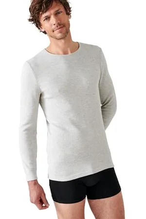 Damart Tee Shirt Manches Longues Maglia, (Gris Chiné 54119-11011-), Large Uomo