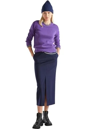 Benetton Maglia G/C M/L 103ME1N23 Maglione, , XS Donna