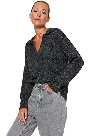 Trendyol Regular Fit Basic Polo Neck Knitwear Sweater Maglione, , M Donna