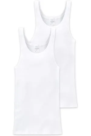Schiesser Doppia Costa 205172 Canottiera, (Weiß (100-weiss), 3XL (Pacco da 2) Uomo