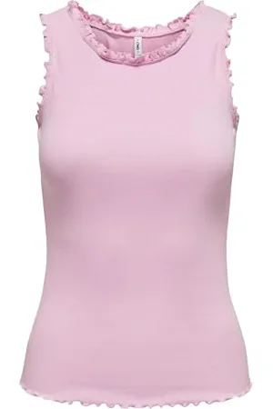 ONLY Onlnicole S/L Tank Top Jrs, Colore: Rosa, XS Donna