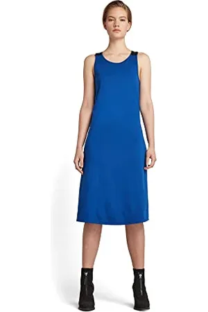 G-Star Donna A-Line Dungaree Camo Dress, (hudson blue D19295-C674-1855), XL