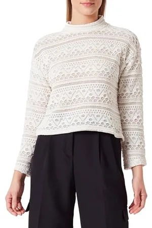 Koton Long Sleeve Ajore High Neck Sweater Pullover, (010), L Donna