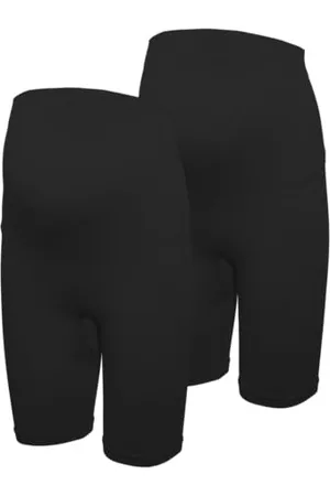 VERO MODA Vmmisa HW Seamless Biker Short Noos 2p Pantaloncini, Nero/Confezione: Nero, L/XL Donna