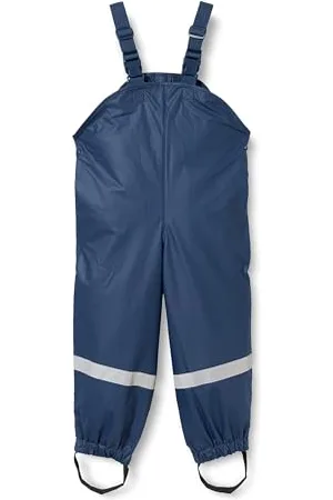 Playshoes Pantaloni fango, salopette antipioggia, fodera in pile, Pantaloni antipioggia antivento e impermeabili Unisex - Bambini e ragazzi, , 128