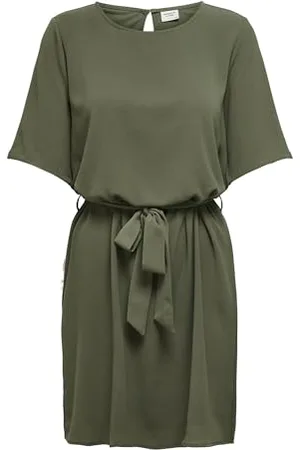 JDY Amanda 2/4 Belt Dress Wvn Noos, Vestito Donna, Kalamata, 44