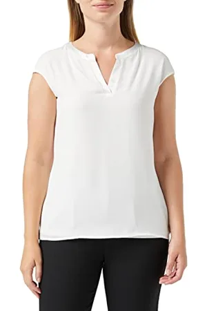 Comma, 85.899.32.0992 T-Shirt, (Offwhite 0120), 44 (Taglia Produttore: 38) Donna