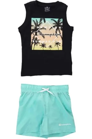 Champion Legacy Back To The Beach B-Graphic Crewneck Tank & WR Shorts Completo, , XXS Bambini e Ragazzi