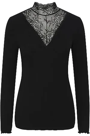 Pieces® PCSIRI LS T-Neck Top Noos, , XS Donna