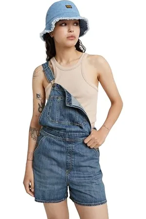 G-Star Donna Short Dungaree, (faded cliffside blue D24388-D536-G326), M