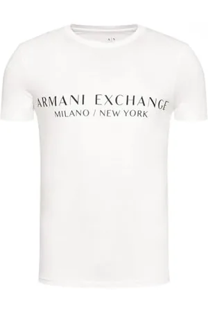 Armani Exchange T-shirt Girocollo Con Logo Milan New York A Maniche Corte, T-shirt, Uomo, , S