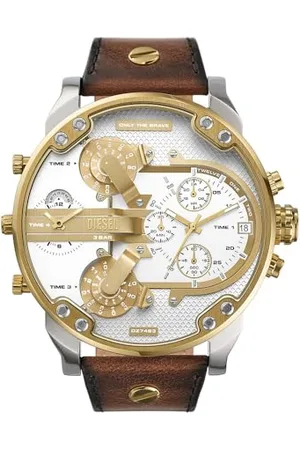 Diesel Orologio Analogico al Quarzo Uomo con Cinturino in Pelle DZ7483