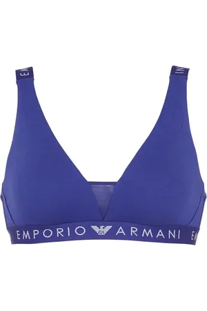 Emporio Armani Iconic Logoband Bralette Padded Bra, , XL Women