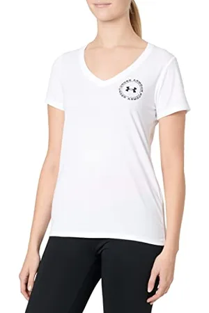 Under Armour Donna Tech Solid LC Crest SSV, T-shirt donna