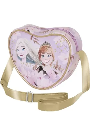 Disney Frozen 2 Petal-Borsa a Tracolla Cuore Casual, Lilla, 21 x 15,5 cm