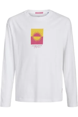 JACK&JONES JUNIOR Jormarbella Branding Tee LS Crew N Jnr Maglietta a Maniche Lunghe, , 14 Anni Bambini e Ragazzi