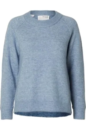 SELECTED Slflulu LS Knit O-Neck B Noos Maglione Lavorato a Maglia, , M Donna