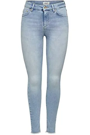 ONLY Nos onlBLUSH Mid SK Ank Raw JNS REA306 Noos Jeans, , M / 34L Donna